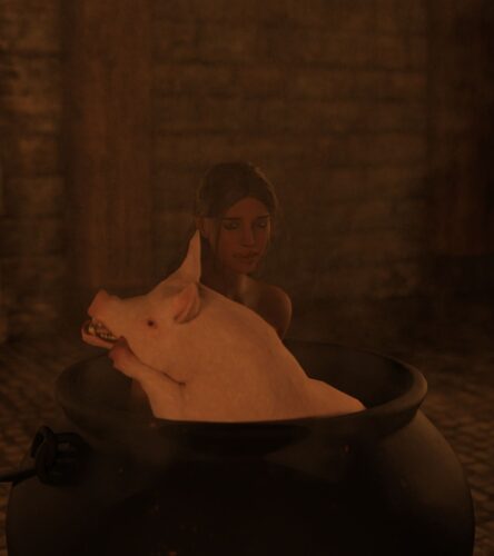 Brunette and the Cock (Vico)