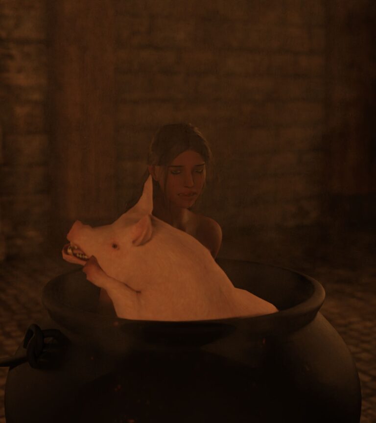 Brunette and the Cock (Vico)