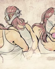Rin’s Ballgag-blindfold harness