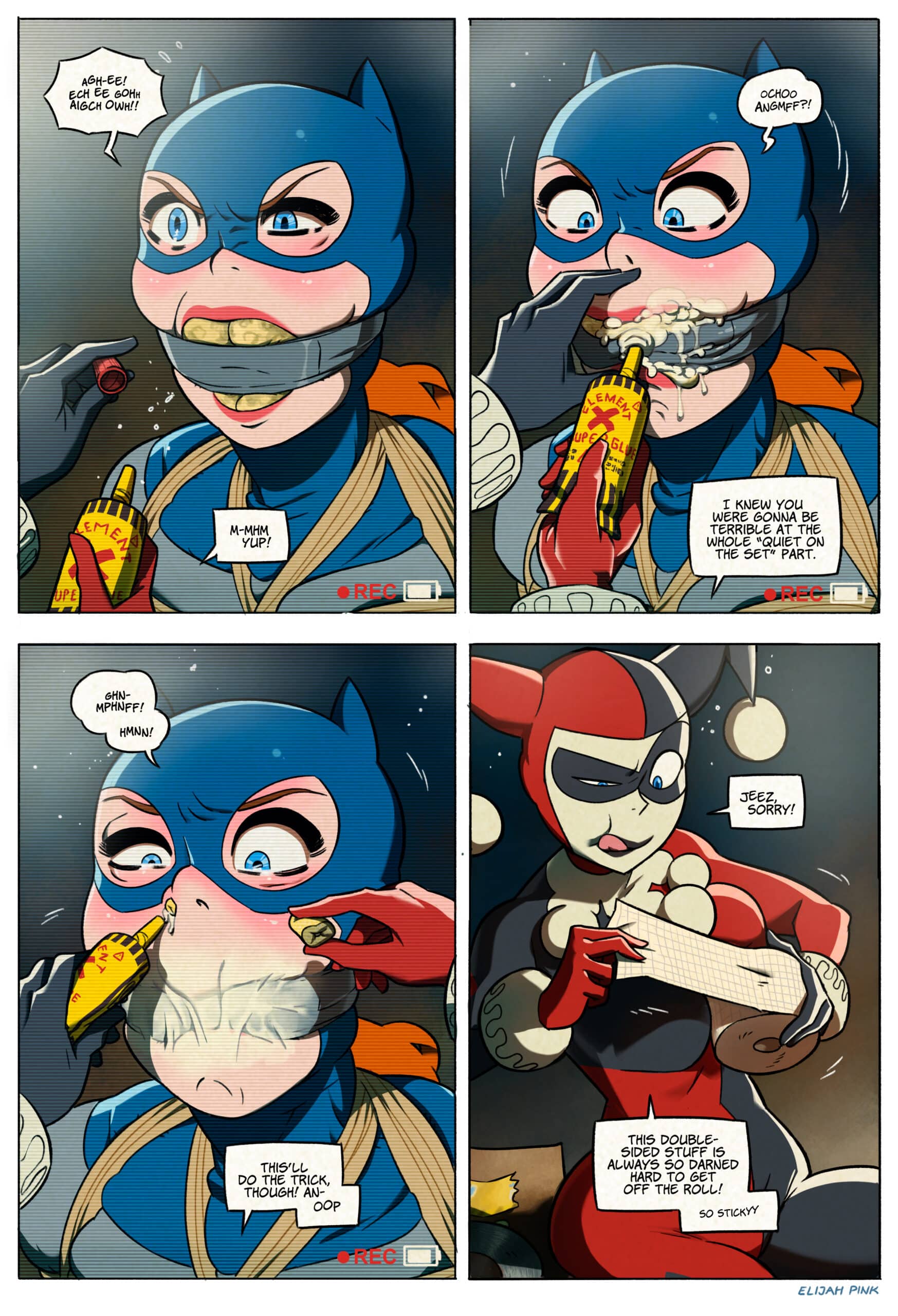 Batgirl Putting on a Happy Face (Elijah Pink)