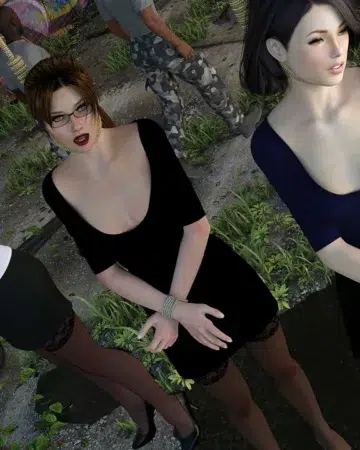 Three Women Dangling in Rope (Dingbatt20)
