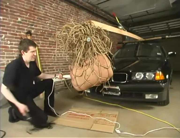 Crucified on a Car (Hogtied)