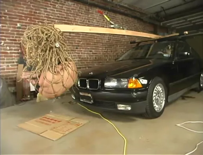 Crucified on a Car (Hogtied)