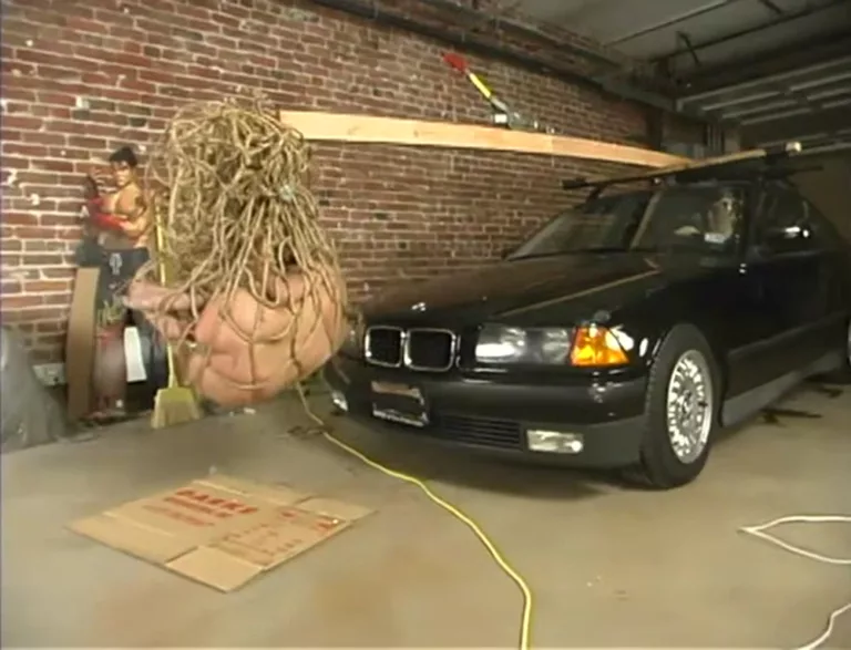 Crucified on a Car (Hogtied)