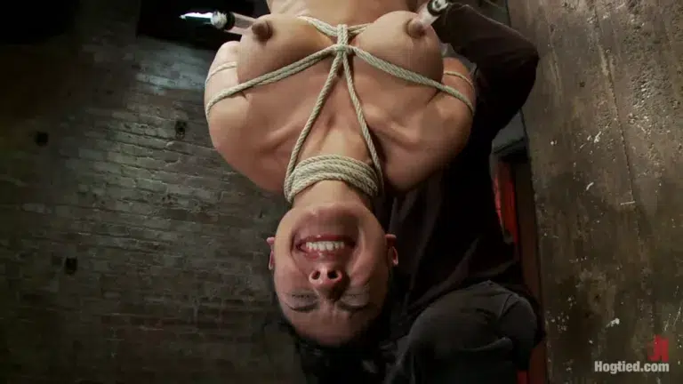35yr Old, Super Hot Cougar, is Bound in a Reverse Prayer, Nipple Tormented, Face Fucked, Made to Cum! (Hogtied)