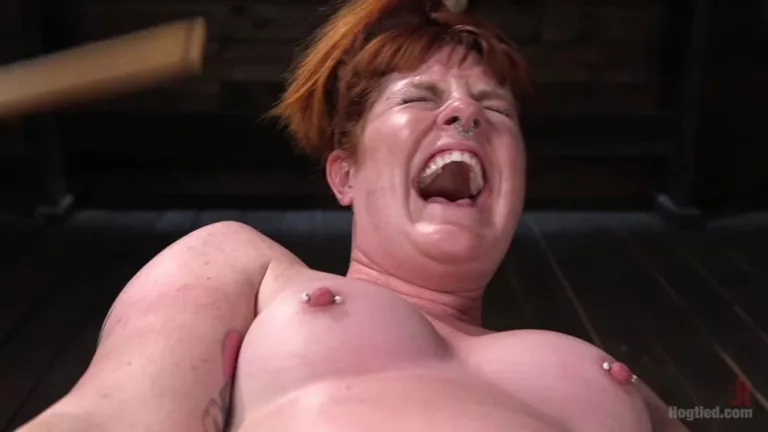 Pain Slut in Extreme Bondage Suffers from Ruthless Torment (Hogtied)