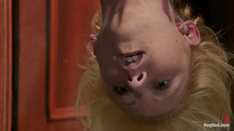 Tiny Southern Belle Hung Upside Down, Clamped, Flogged, her Huge Nipples Tormented, Made to Cum Hard! (Hogtied)