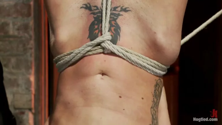 Tiny Southern Belle Hung Upside Down, Clamped, Flogged, her Huge Nipples Tormented, Made to Cum Hard! (Hogtied)