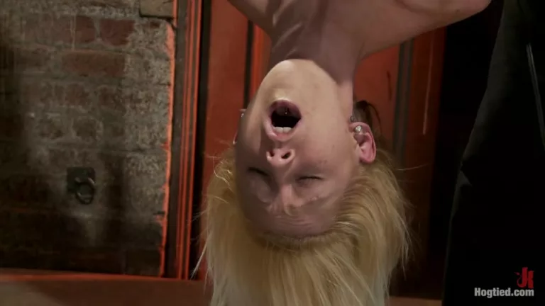 Tiny Southern Belle Hung Upside Down, Clamped, Flogged, her Huge Nipples Tormented, Made to Cum Hard! (Hogtied)