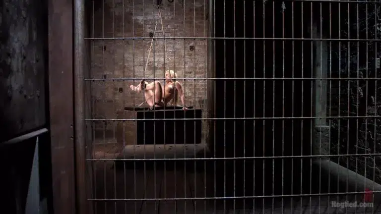 Blonde Bombshell Explodes in Extreme Bondage!! (Hogtied)