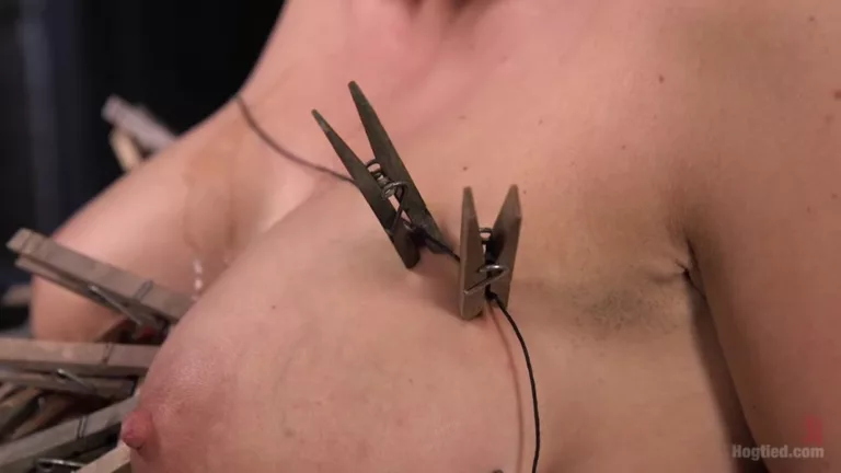 Pain Slut Suffers With a Smile in Savage Bondage (Hogtied)