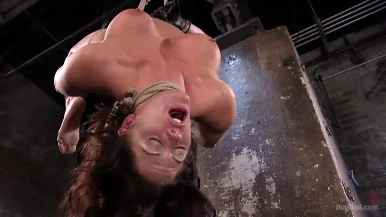 Pain Slut Suffers With a Smile in Savage Bondage (Hogtied)