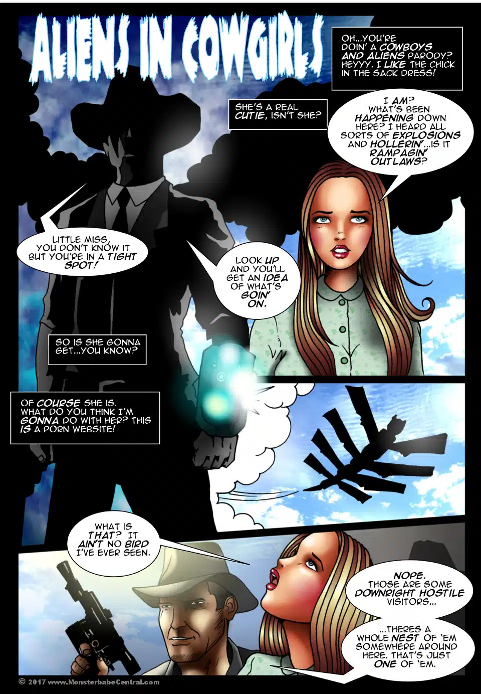 Aliens in Cowgirls (Monster Babe Central)